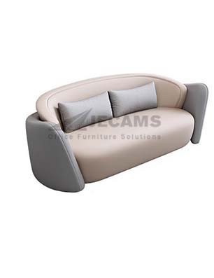 Gray Leatherette Sofa