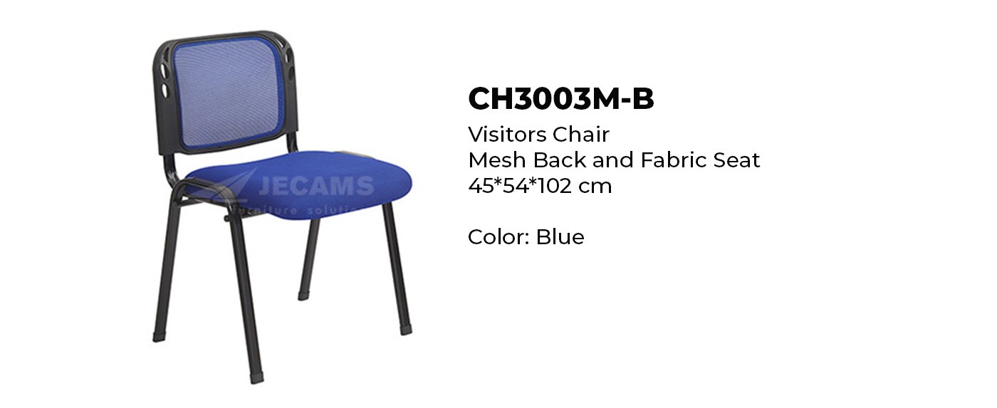 blue sturdy office chair