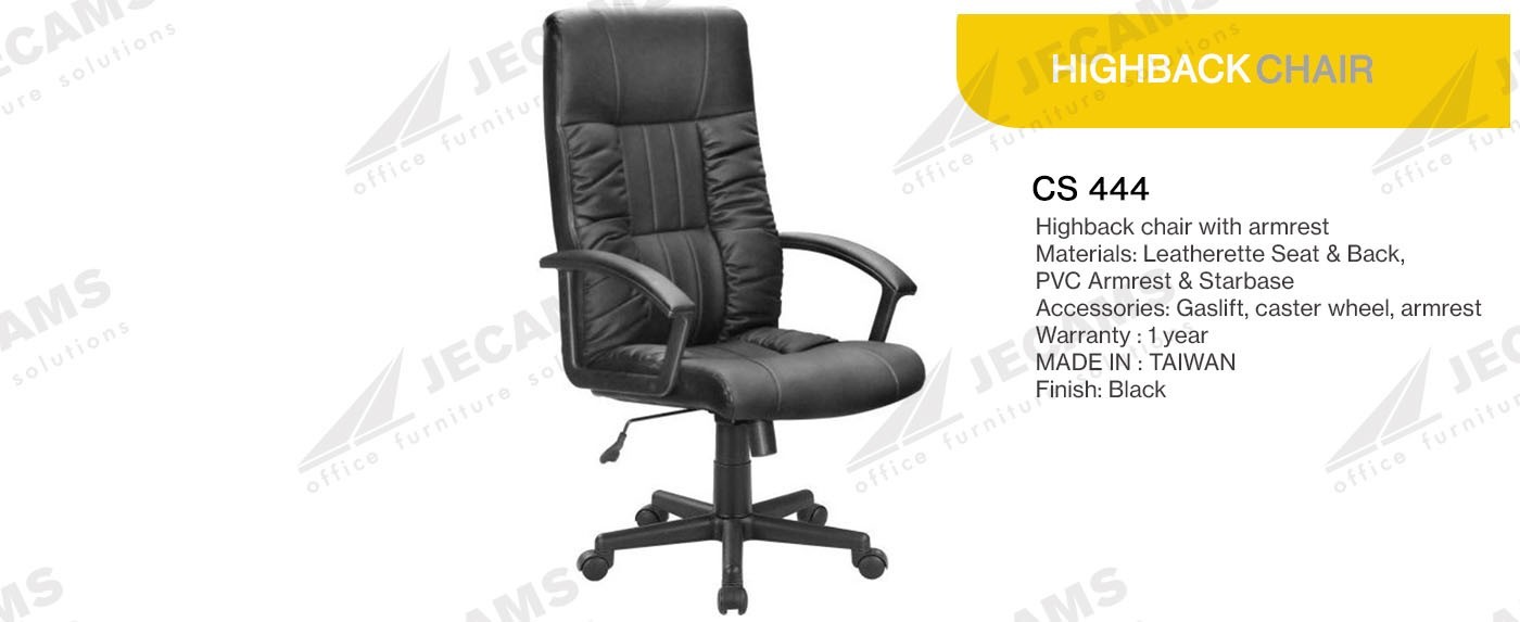 black highback chair
