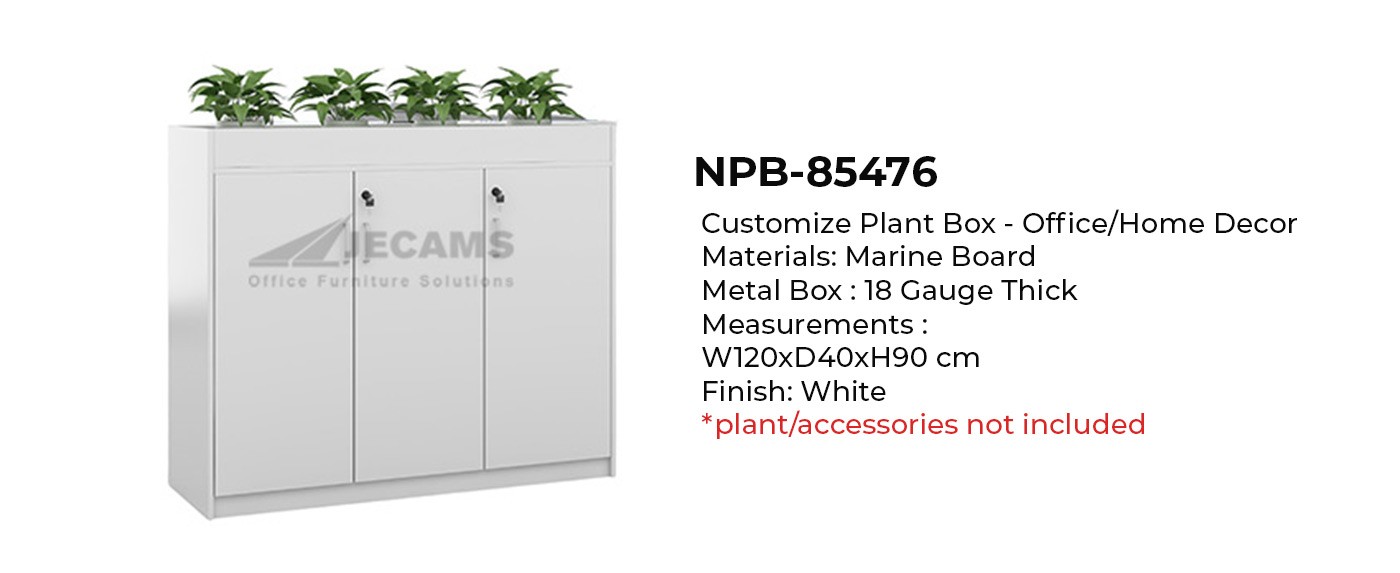 white wooden plant box