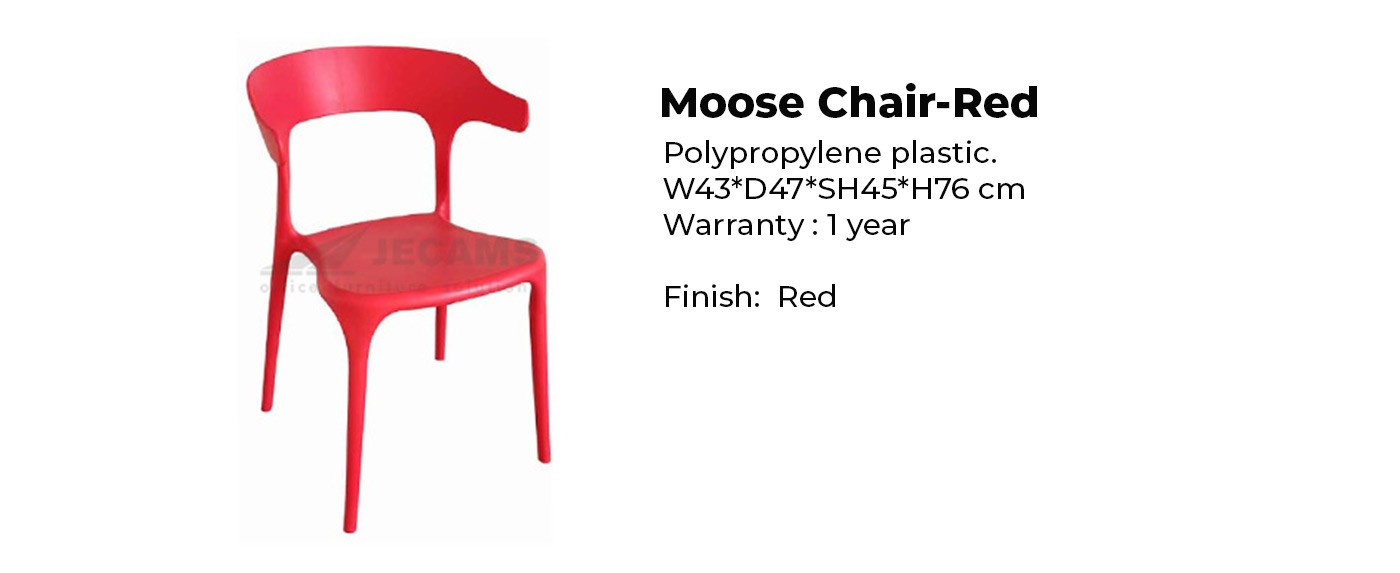 red pp plastic chair