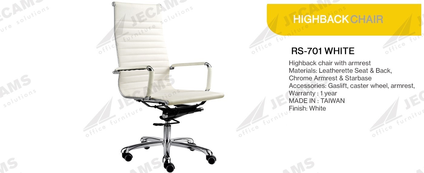 White High back chair