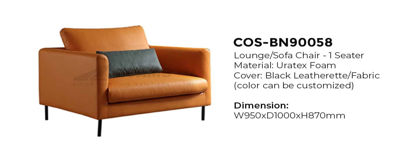 1-seater orange sofa