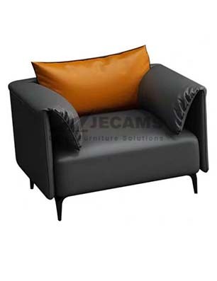Black Orange Single Lounge Chair