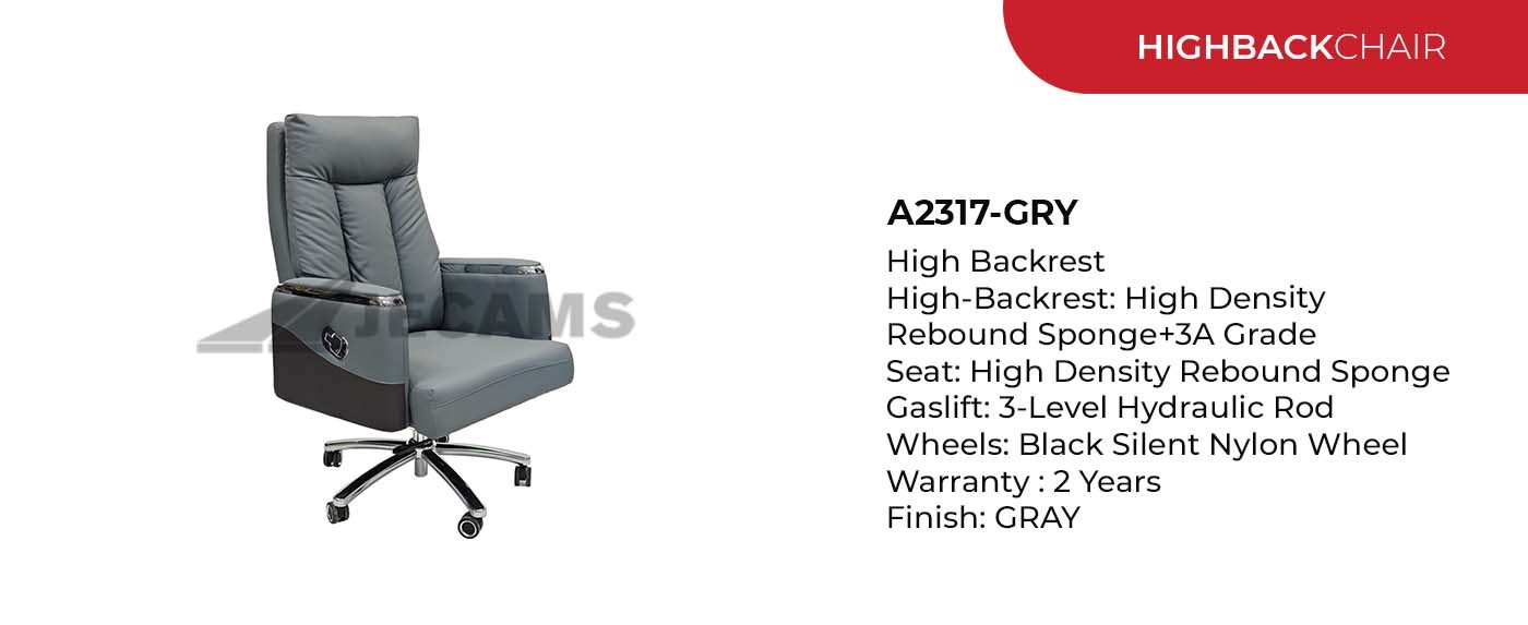 gray executive high back chair
