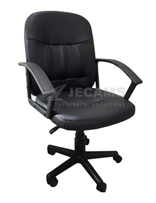 Leatherette Office Chair In Black