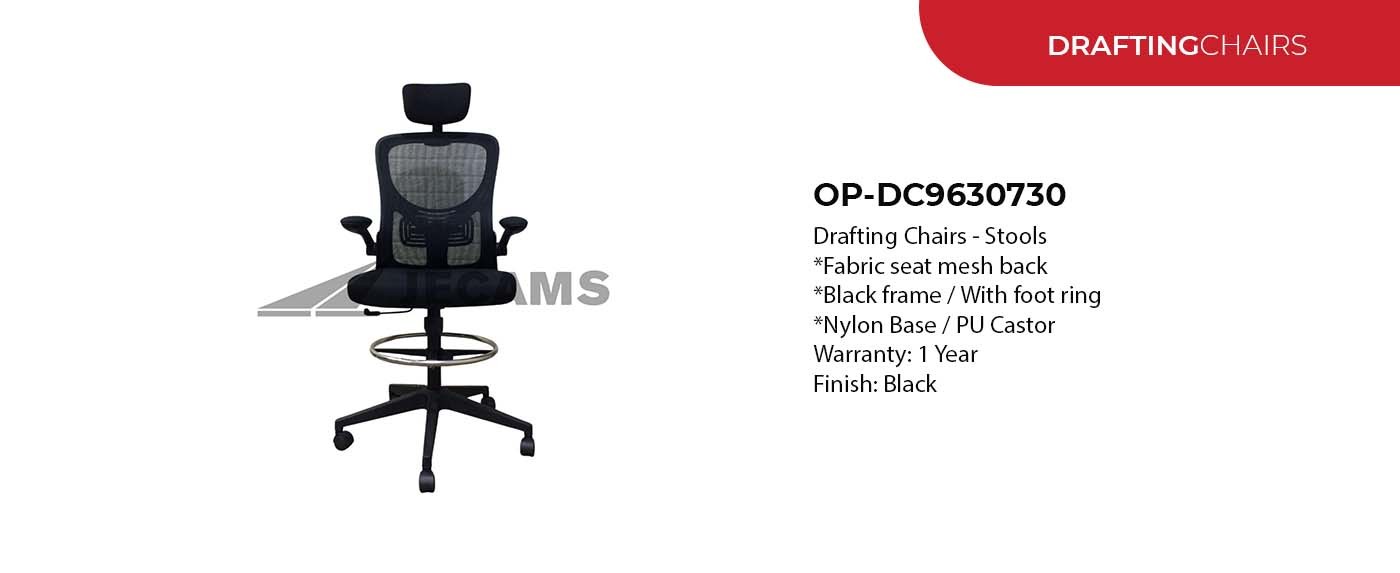 mesh back drafting chair