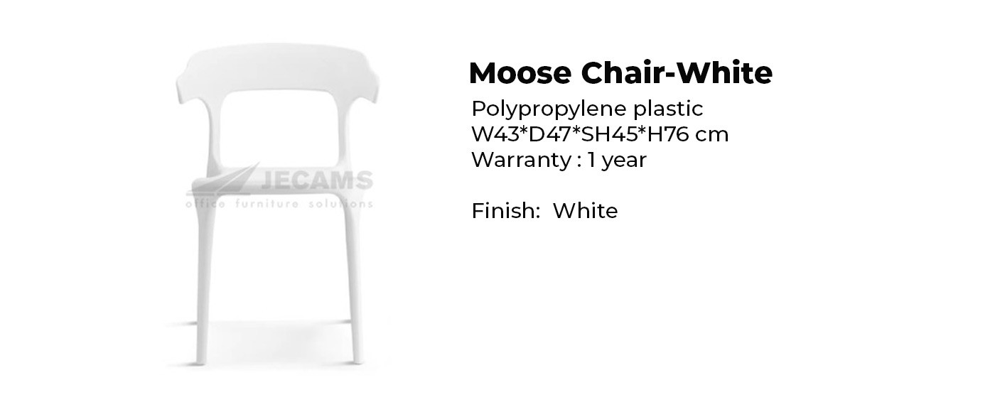 White Plastic Stackable Chair