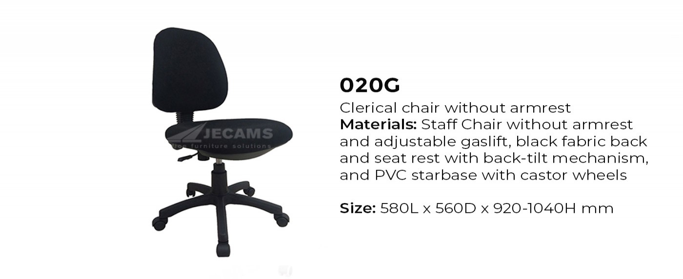 Fabric Cleircal Chair without Armrest