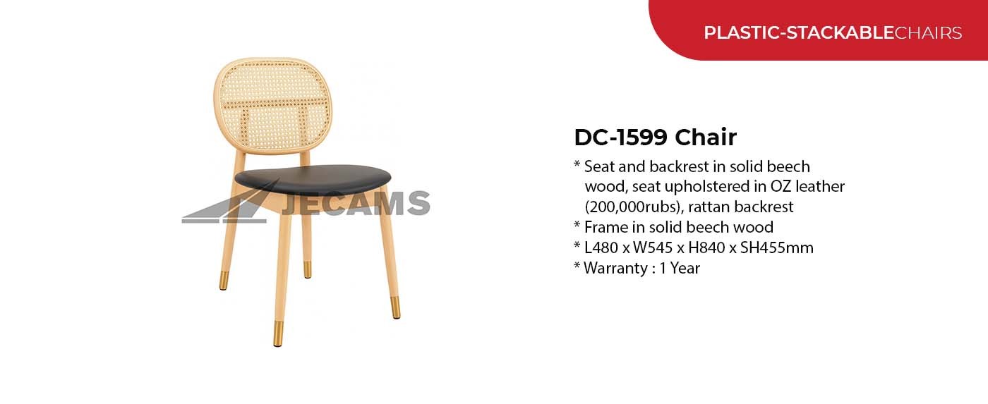 solid beech wood stackable chair