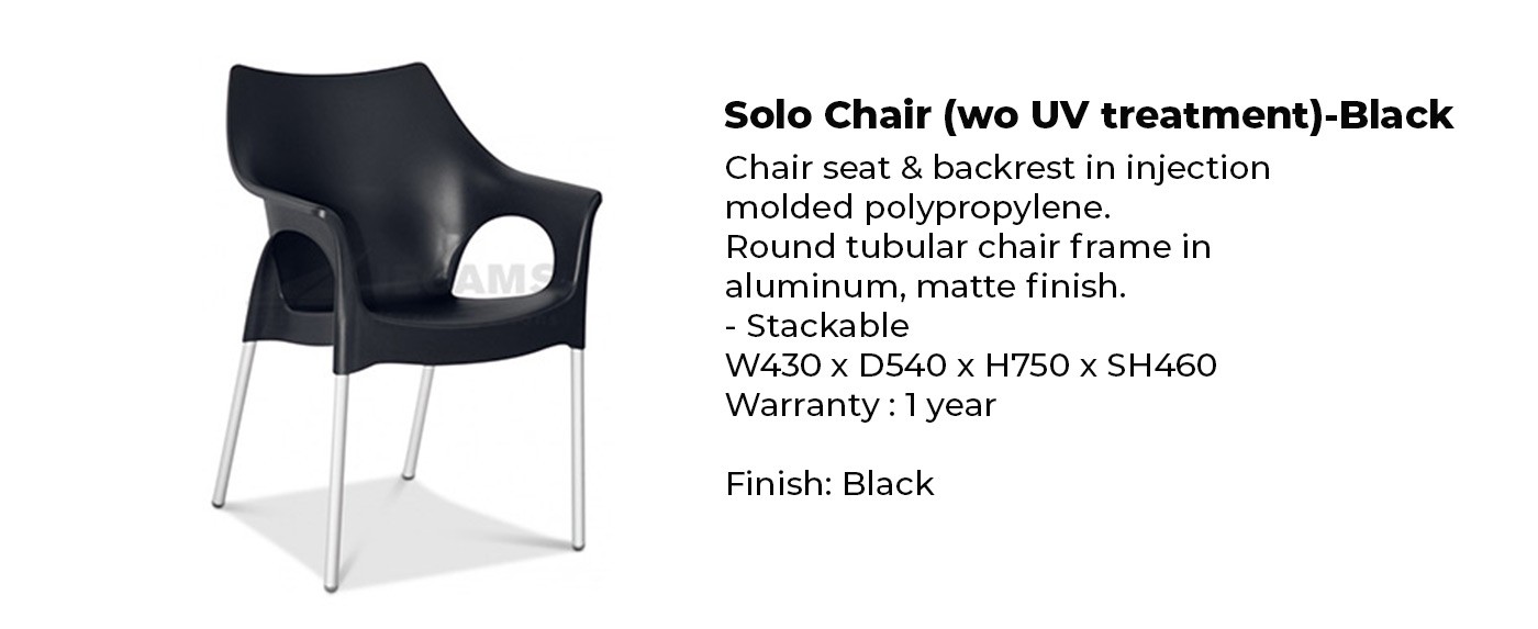 black outdoor indoor plastic chair