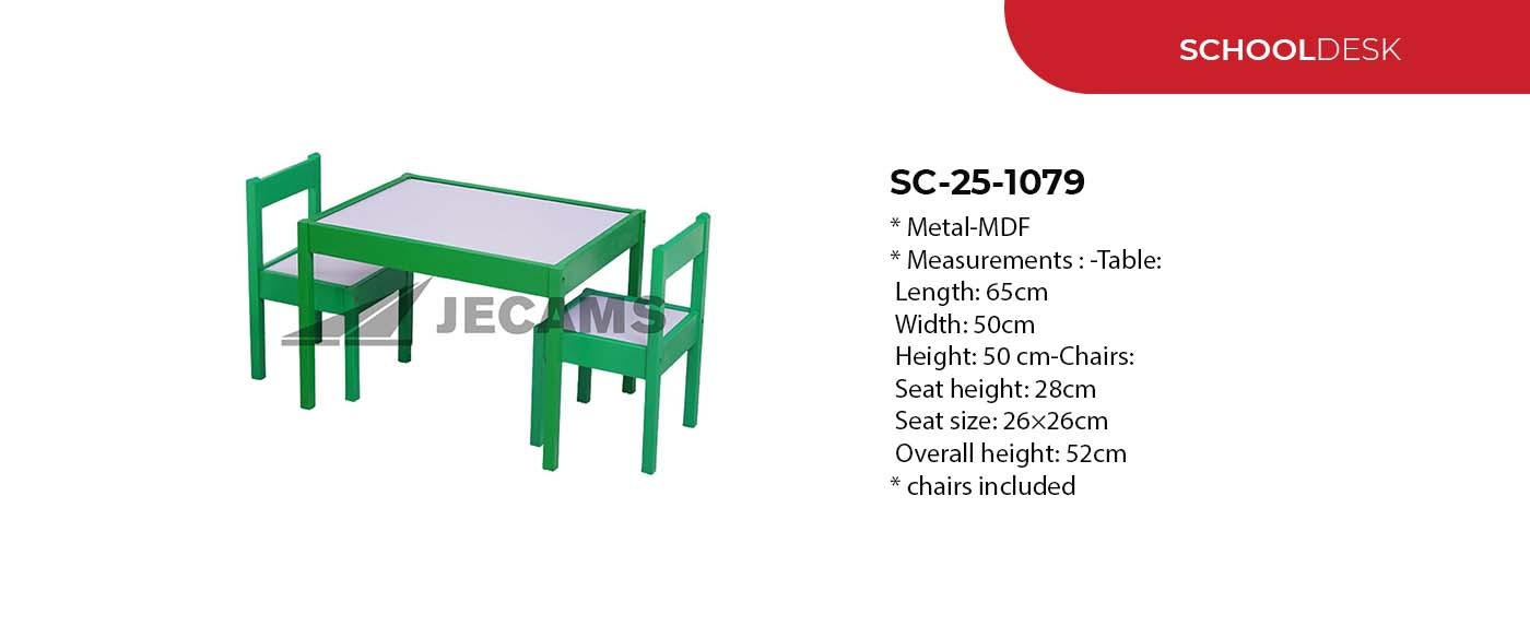 school desk and chairs