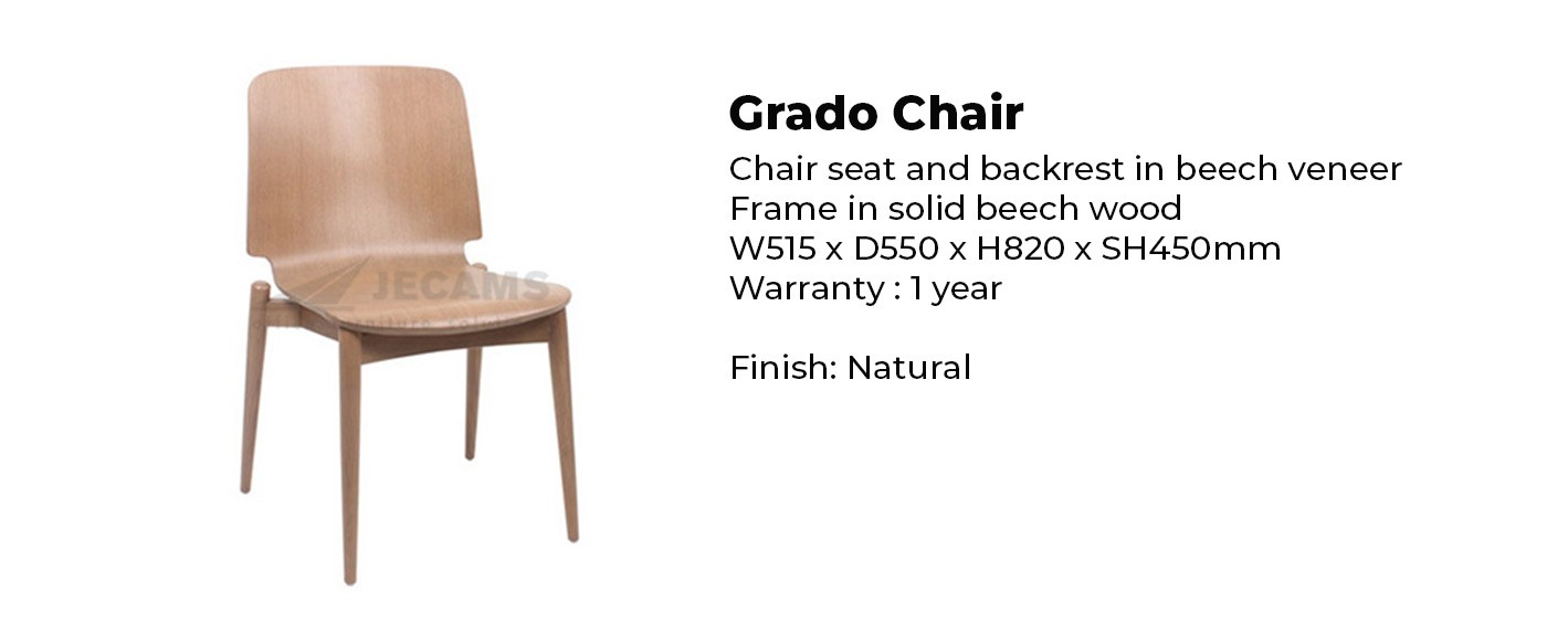 natural finish office chair