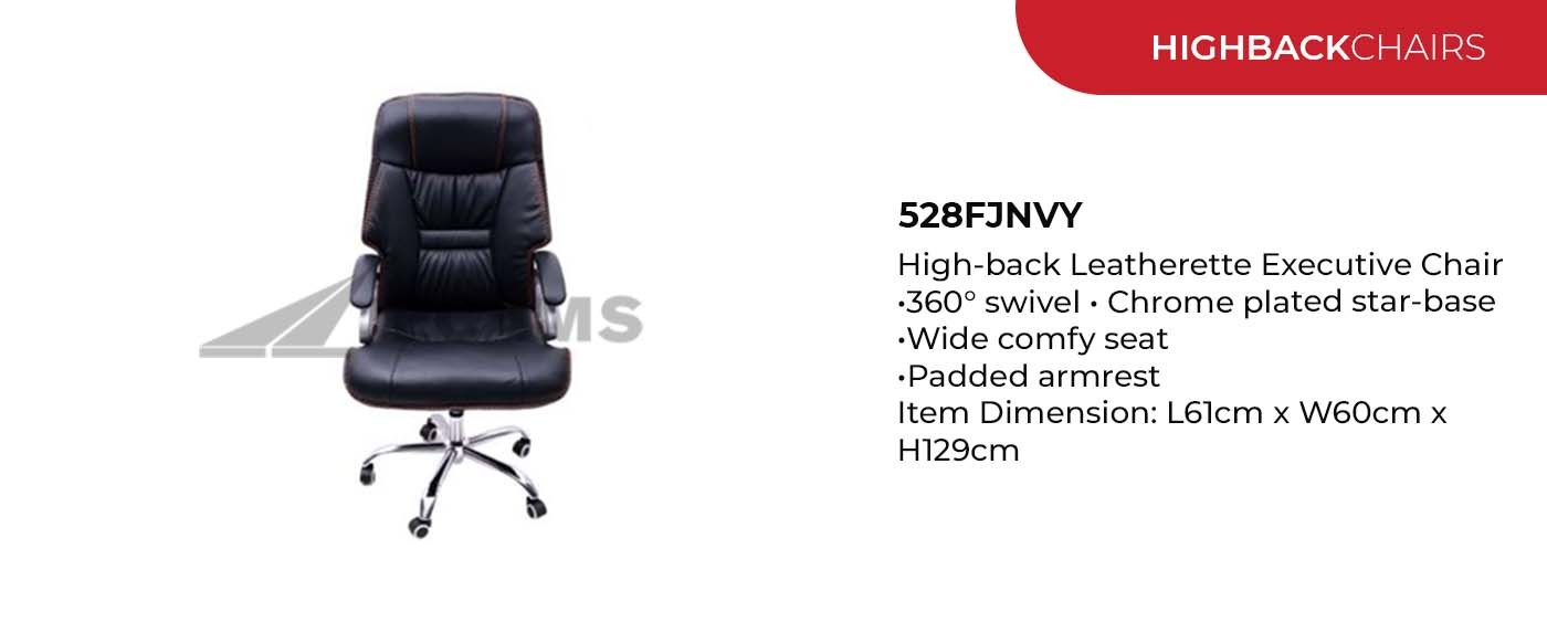 Leatherette highback comfortable office chair price
