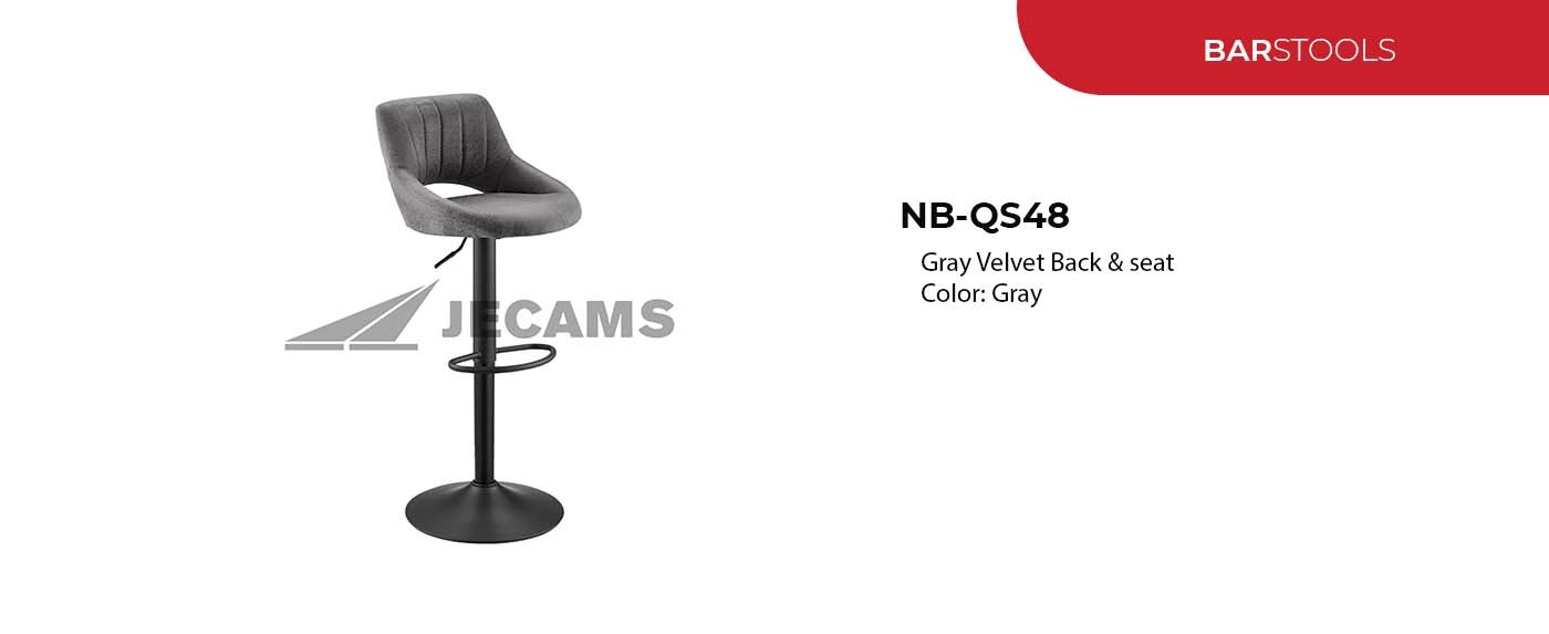 gray fabric stool chair