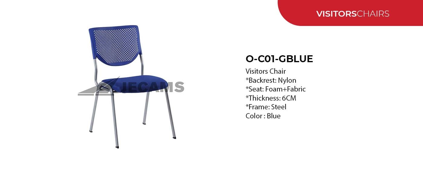 blue visitors chair