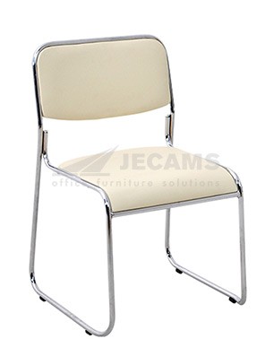 White Leatherette Office Chair