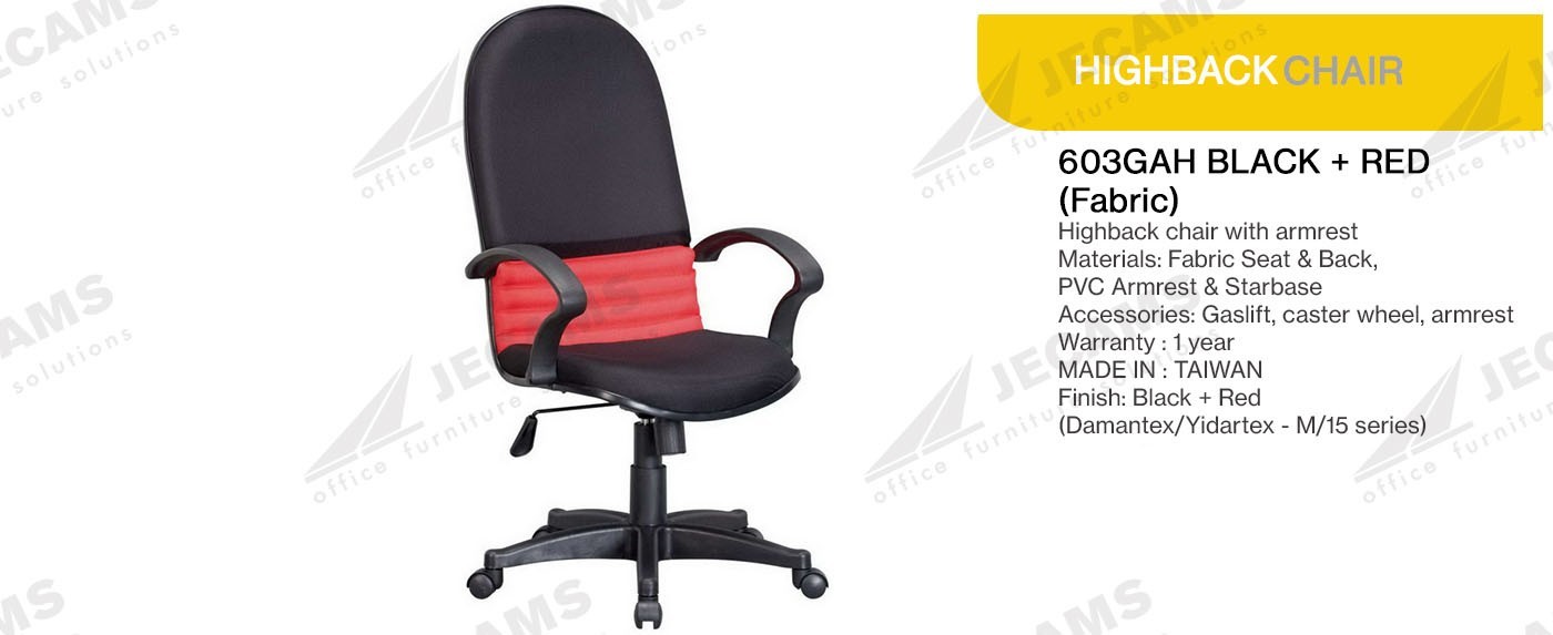 Black Red Highback office chair