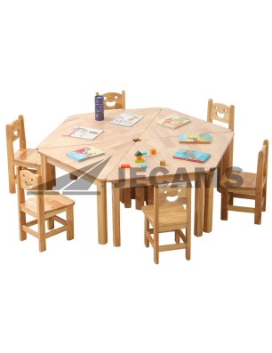 triangular school desk