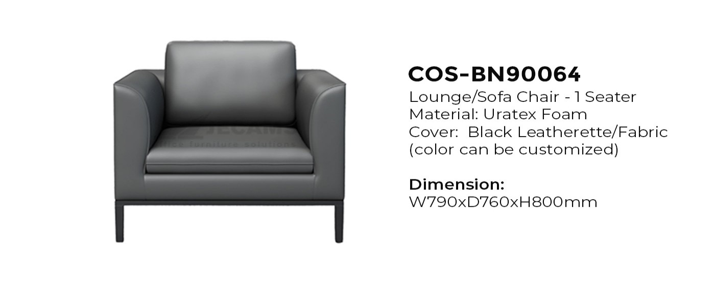 1-seater black lounge chair