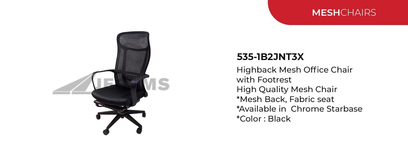 black mesh chair