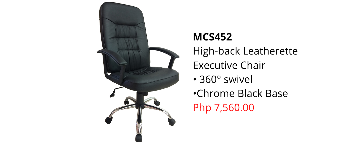 black executive office chair with armrest