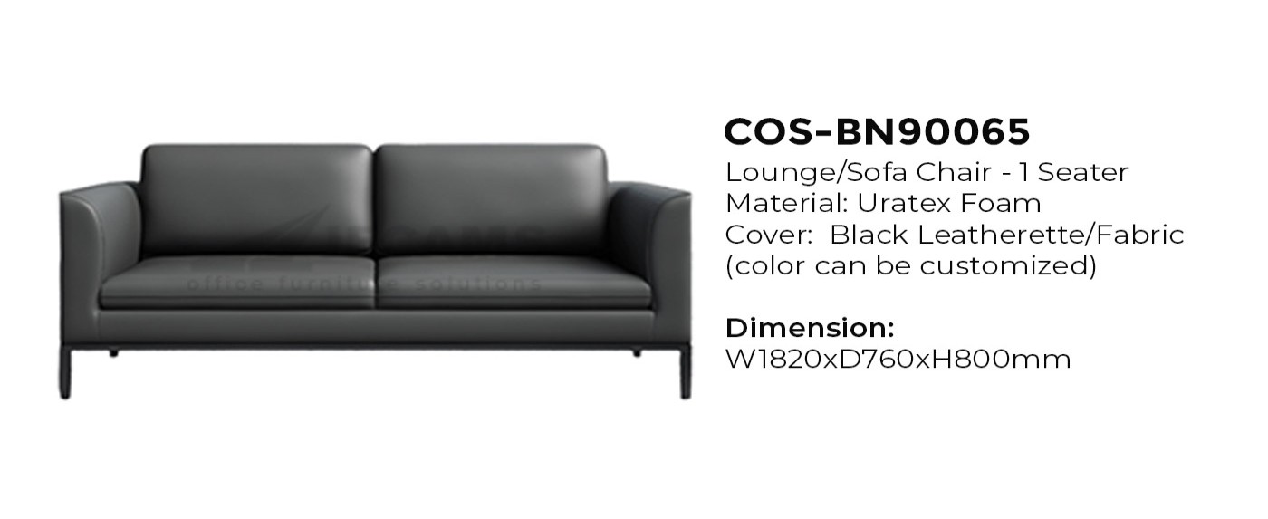 Black Leatherette Sofa