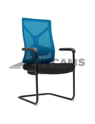 Comfortable cushioned visitor chair in a reception area