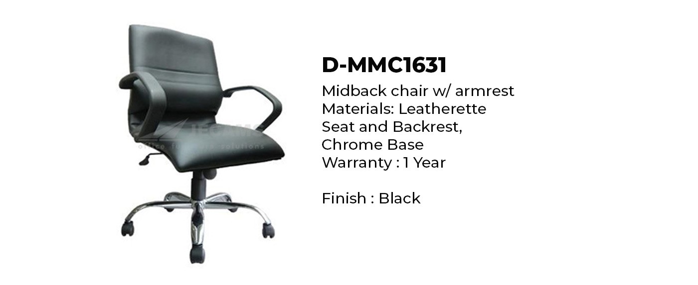 midback black chair