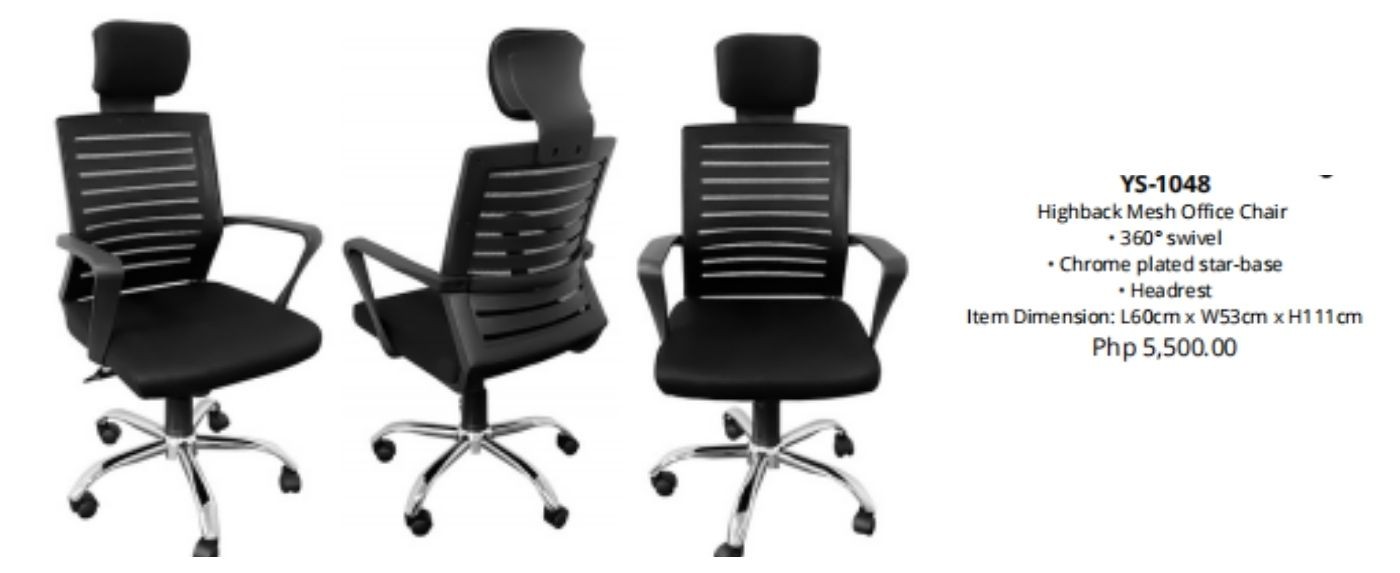 High Back Swivel Chair with Armrest