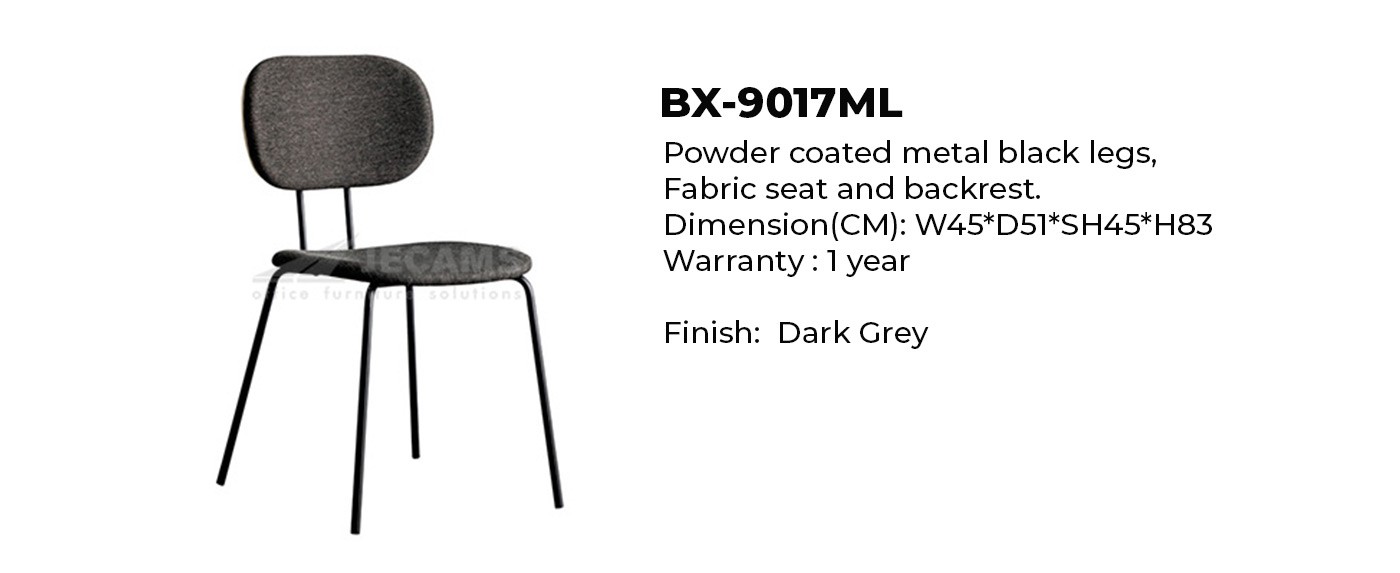 dark grey stackable chair