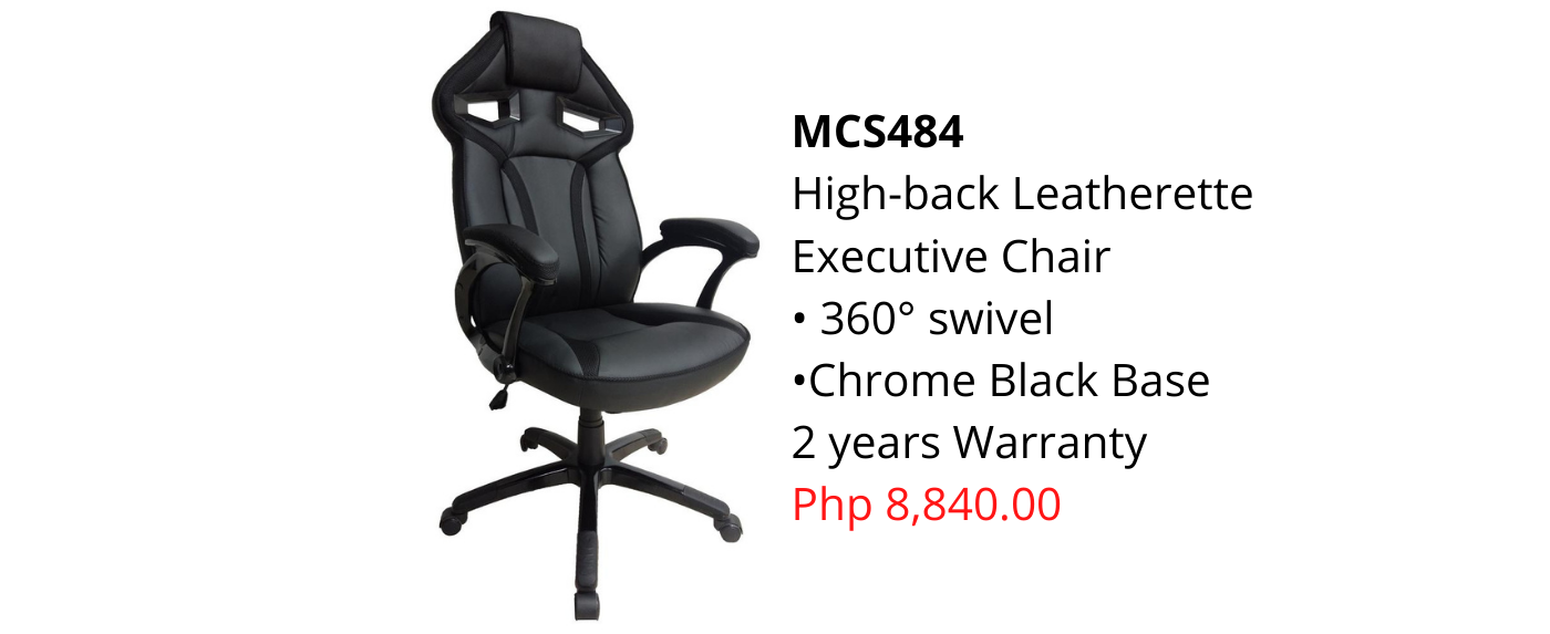 black adjustable height executive chair