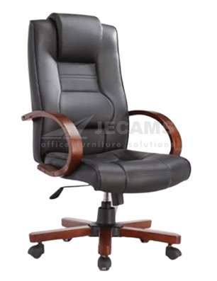 Elegant Highback Chair With Armrest