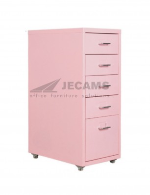 5 Layers Steel Filing Cabinet Audrey, Pink File Cabinet