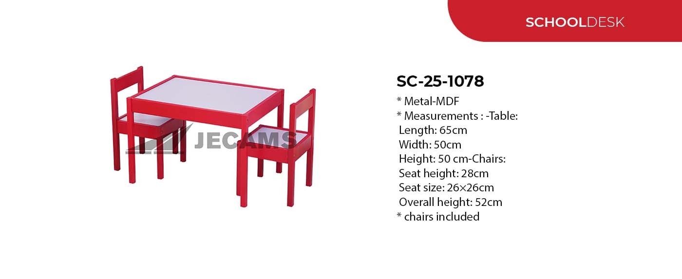 metal mdf school desk