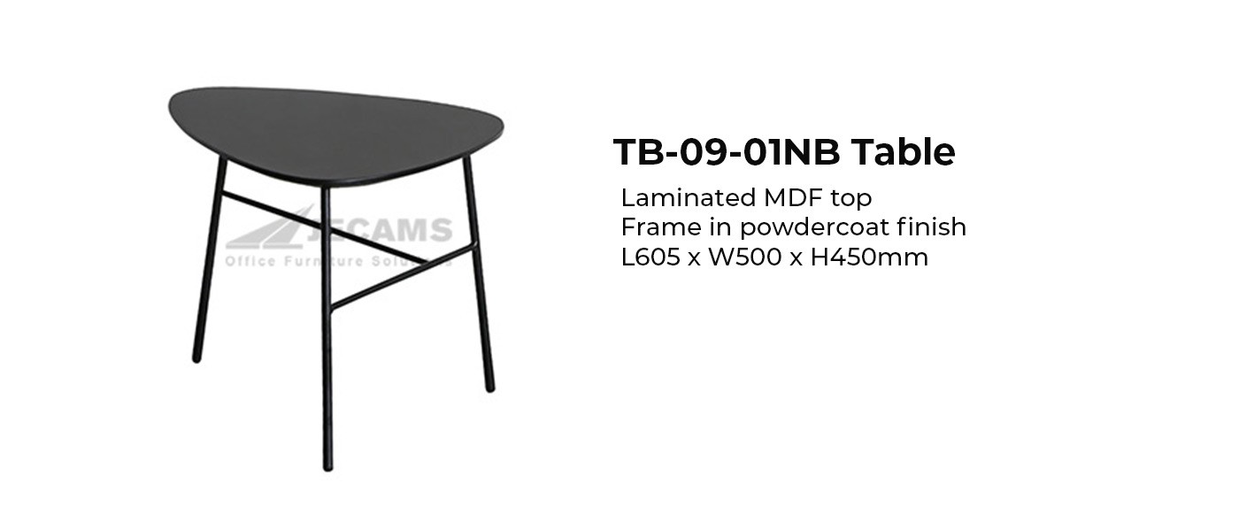 laminated black center table