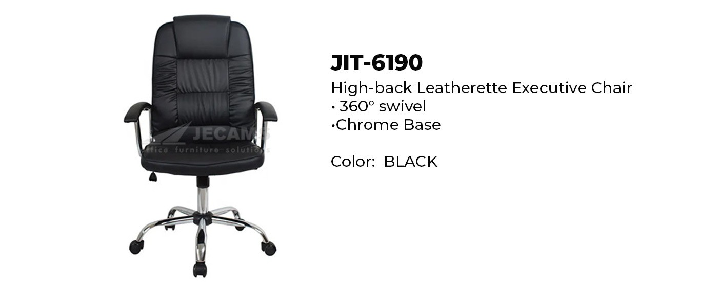 black highback office chair