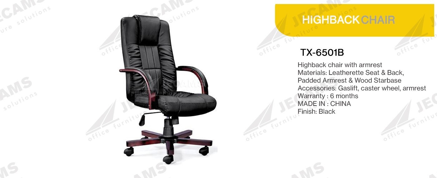 High back chair