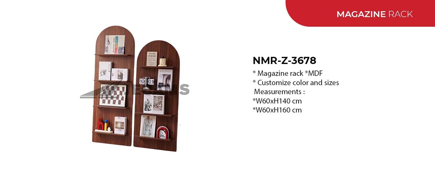 modern style wooden magazine rack