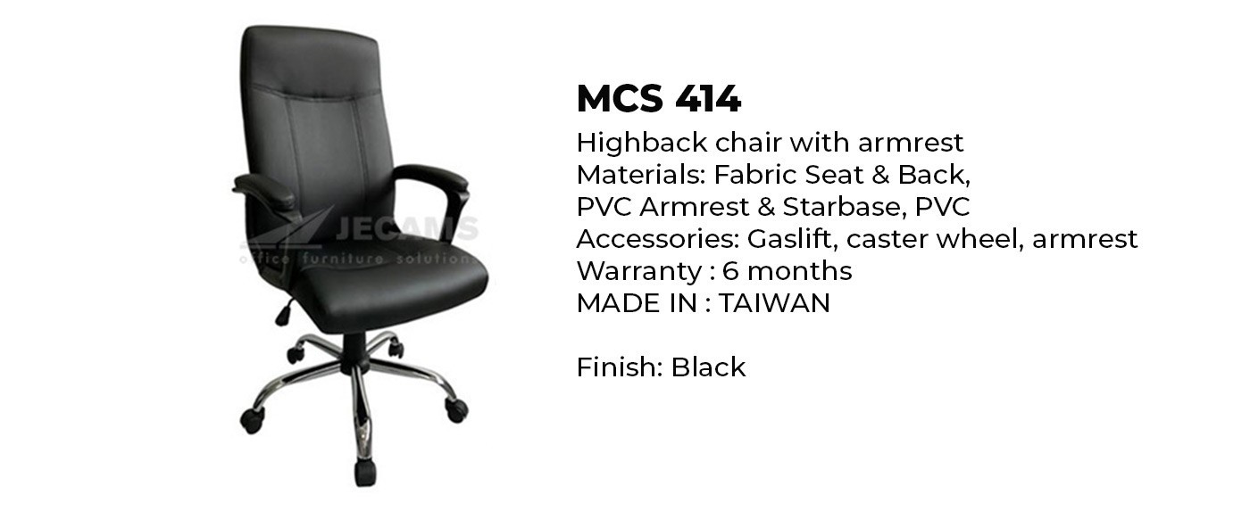 Black Fabric Highback Chair