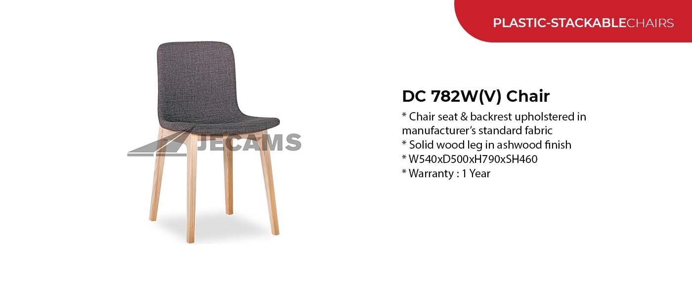 solid wood legs stackable chair