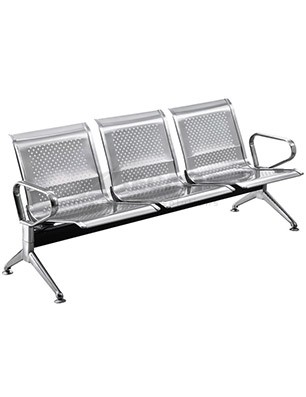 3 seater stainless steel waiting chair
