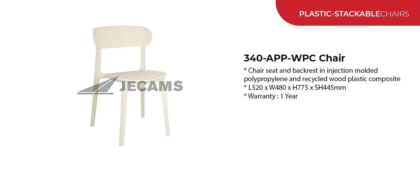 Jecams Inc, stackable plastic chair for sale