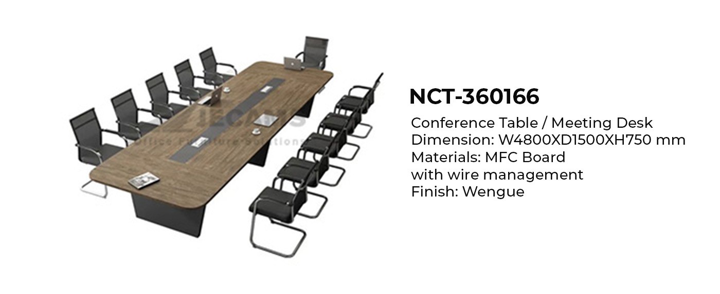 wengue rectangular conference table and chair