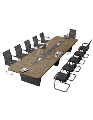 rectangular conference table and chairs