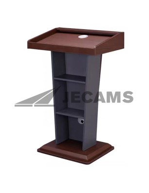 Podium stand prepared for a public speech