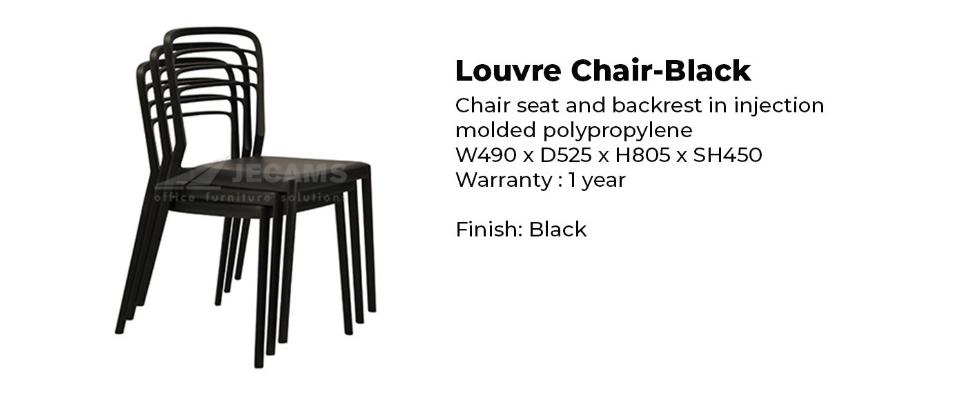 black single plastic chair