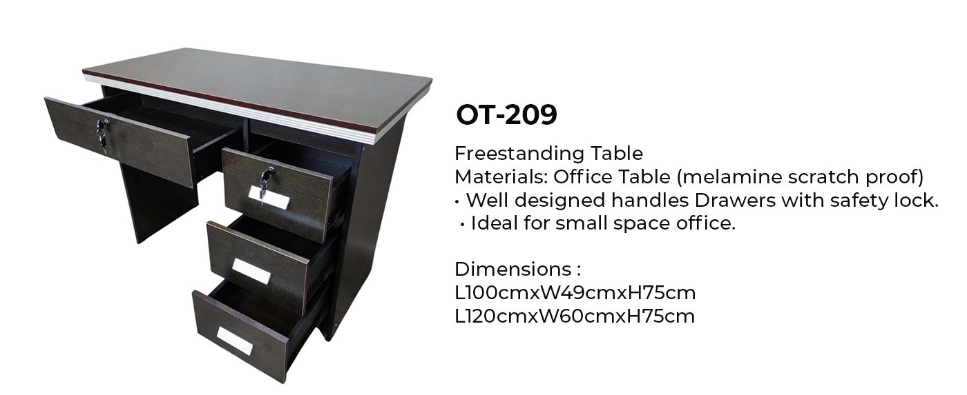 compact freestanding table