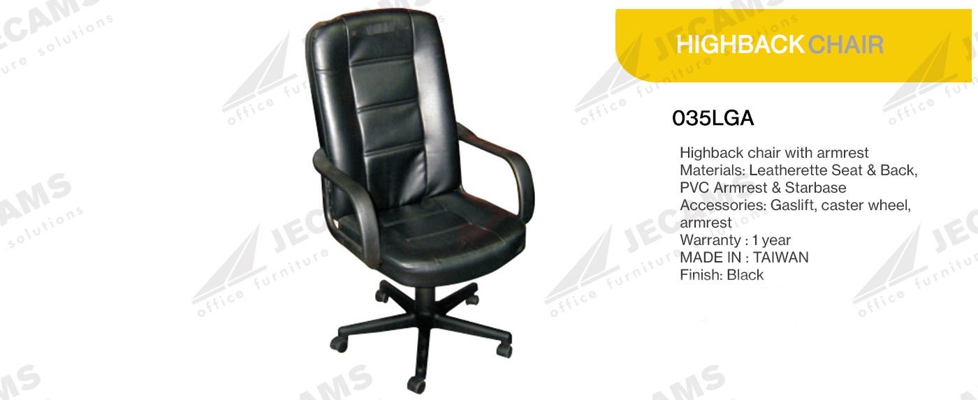 Gaslift Leatherette HIghack Chair