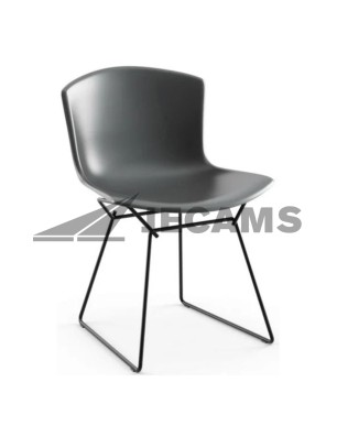 black gray plastic chair